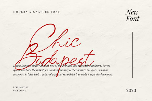 Chic Budapest: A Stylish Script Font for Web Design