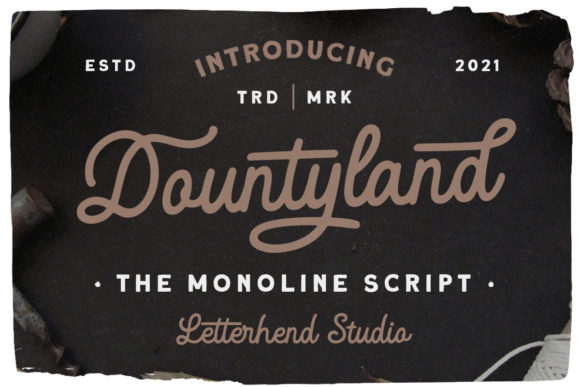 Dountyland Font: Elegant Script for Makers