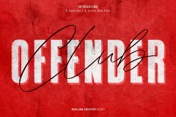 Offenders Club Duo: Bold Font for Impactful Campaigns
